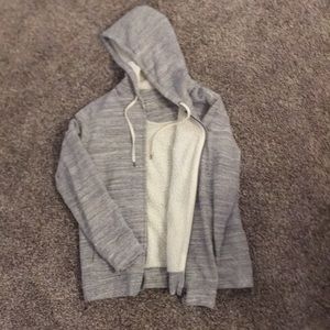 Sherpa lined zip up hoodie